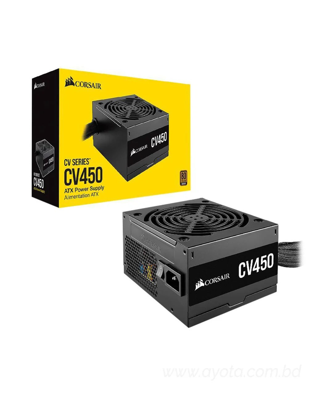 CORSAIR CV Series CV450 CP-9020209-NA 450W ATX12V 80 PLUS BRONZE Certified Non-Modular Power Supply