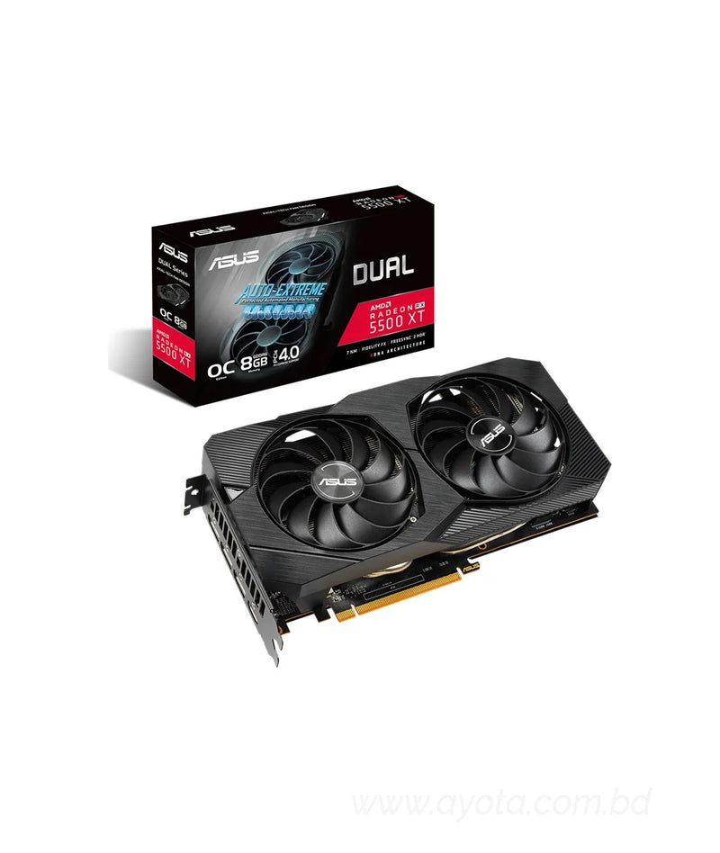 ASUS Dual Radeon™ RX 5500 XT EVO offers a plug-and-play 1080p gaming experience