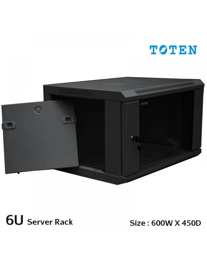 TOTEN 6U Wall Mount Rack / Cabinet – 6U, 19″ (W600 x D450mm)-Best Price In BD