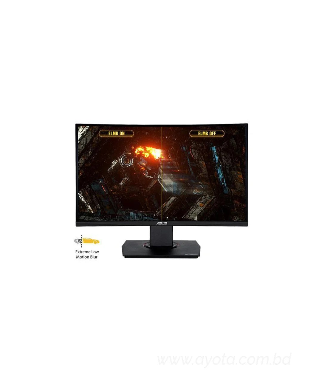 ASUS TUF Gaming VG24VQ 24" Full HD 1920 x 1080 1ms MPRT 144Hz 2 x HDMI, DisplayPort AMD FreeSync Asus Eye Care with Ultra Low-Blue Light & Flicker-Free Backlit LED Curved