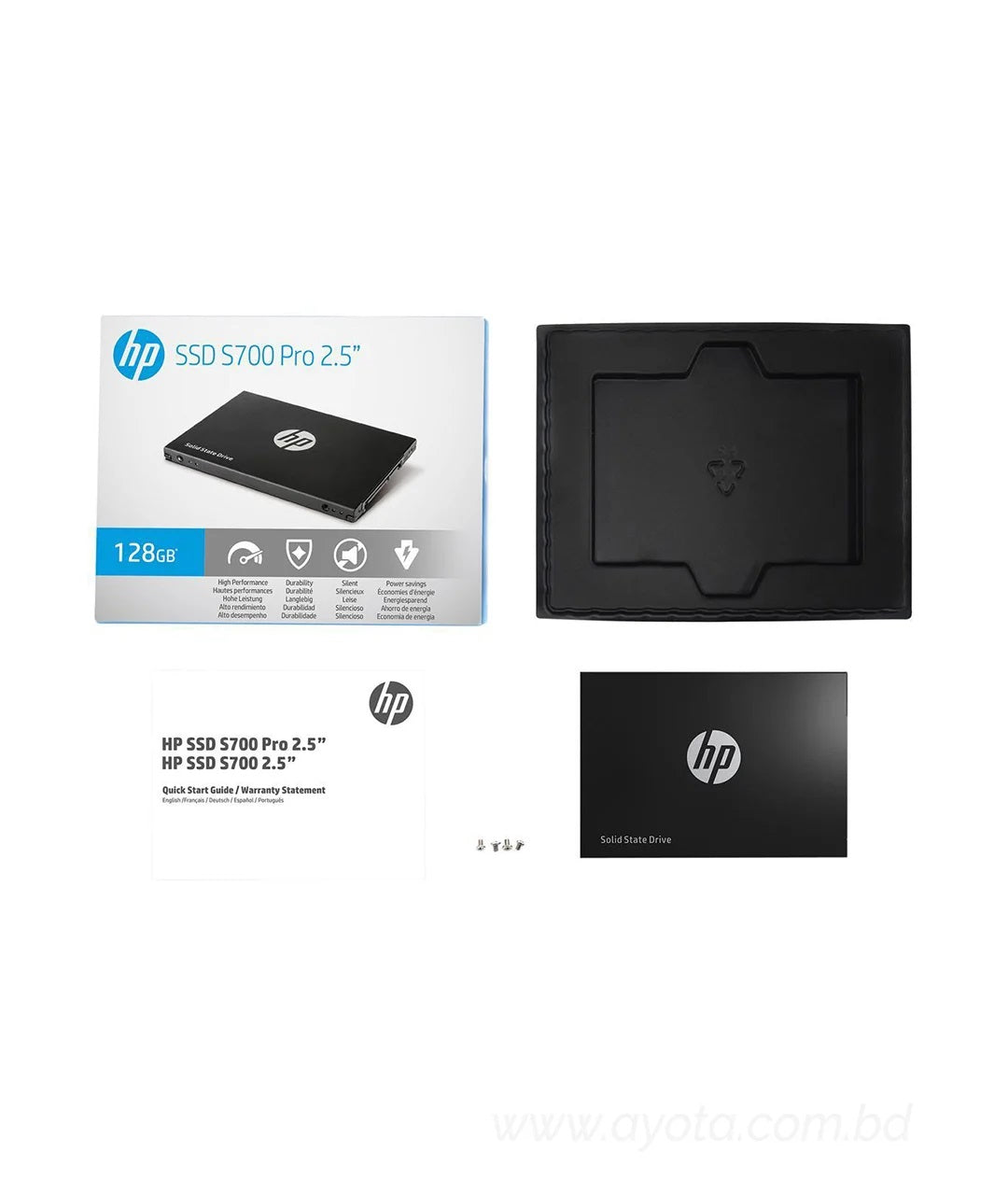 HP S700 Pro 2.5" 128GB SATA III 3D NAND Internal Solid State Drive (SSD)