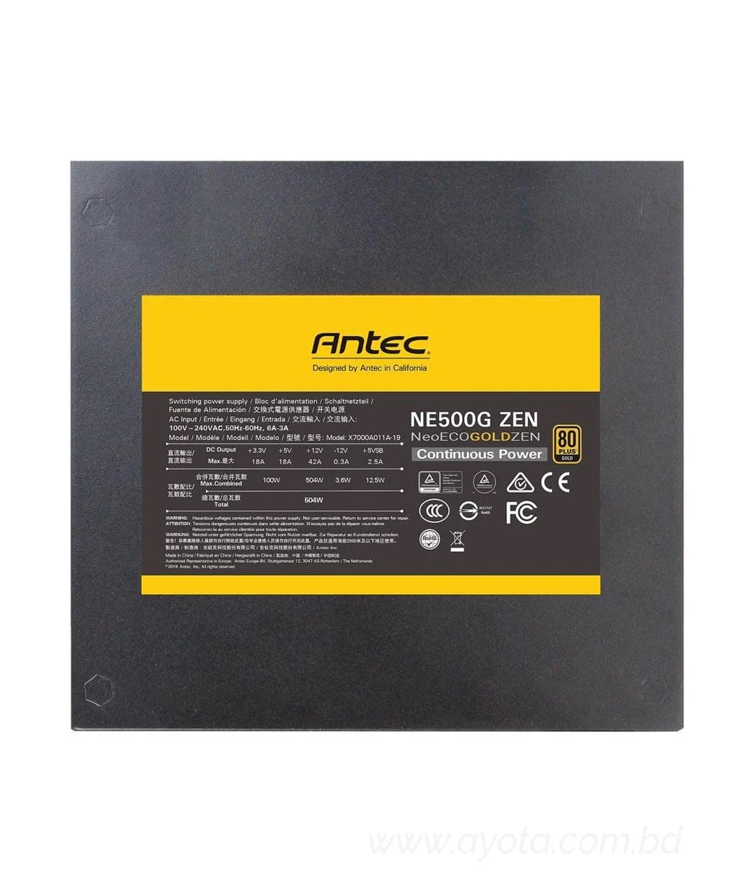 Antec NeoECO Gold Zen NE500G Zen Power Supply 500W