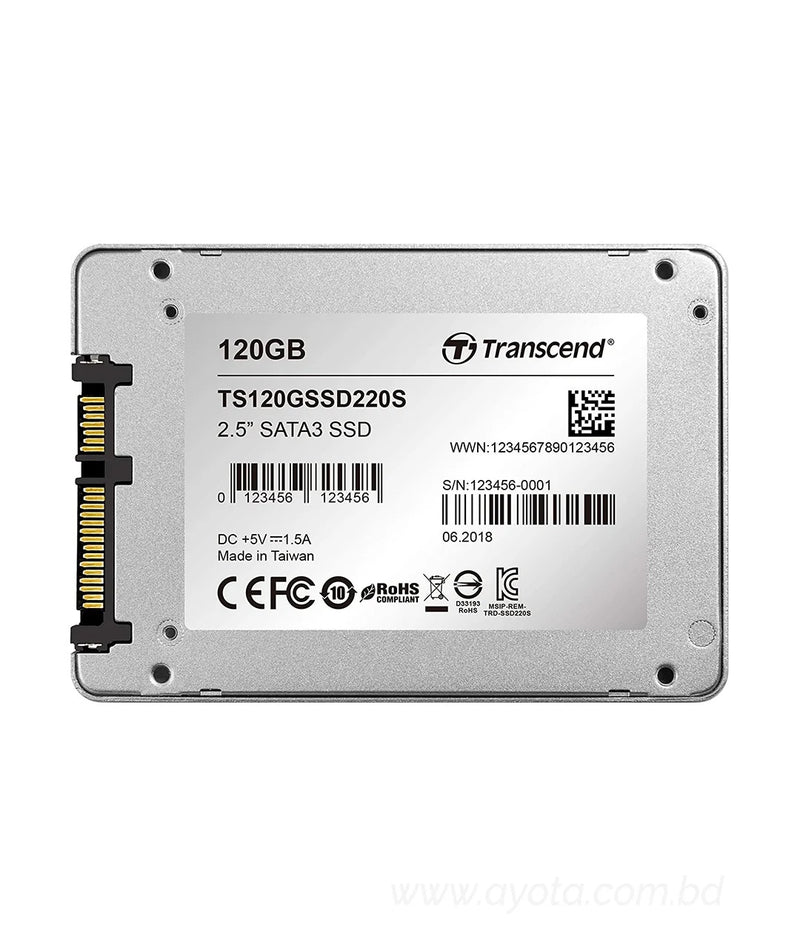 Transcend SSD220S 2.5" SSD SATA III 6Gb/s Internal 120GB SSD