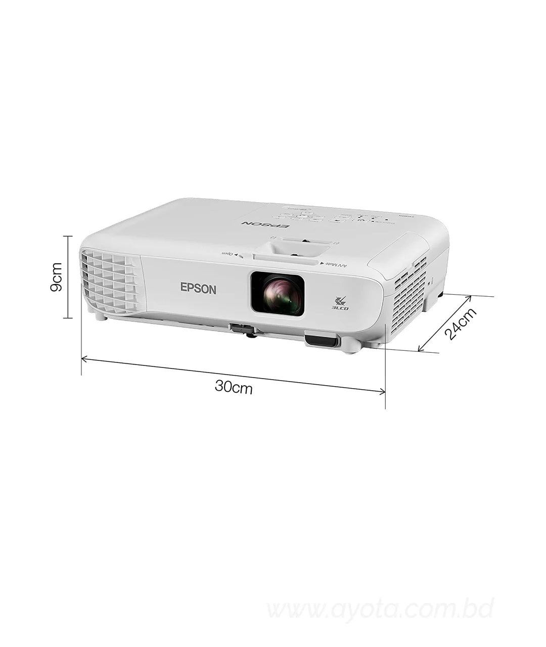 Epson EB-W05 3300 Lumens WXGA 3LCD Multimedia Projector-Best Price In BD