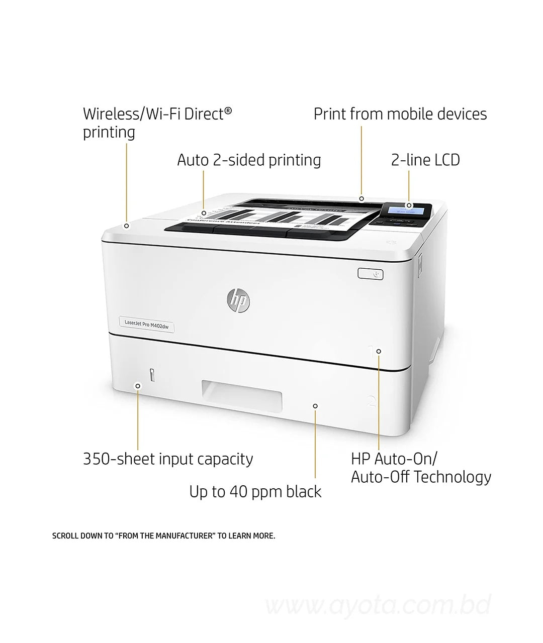 HP Laserjet Pro M402DW Printer