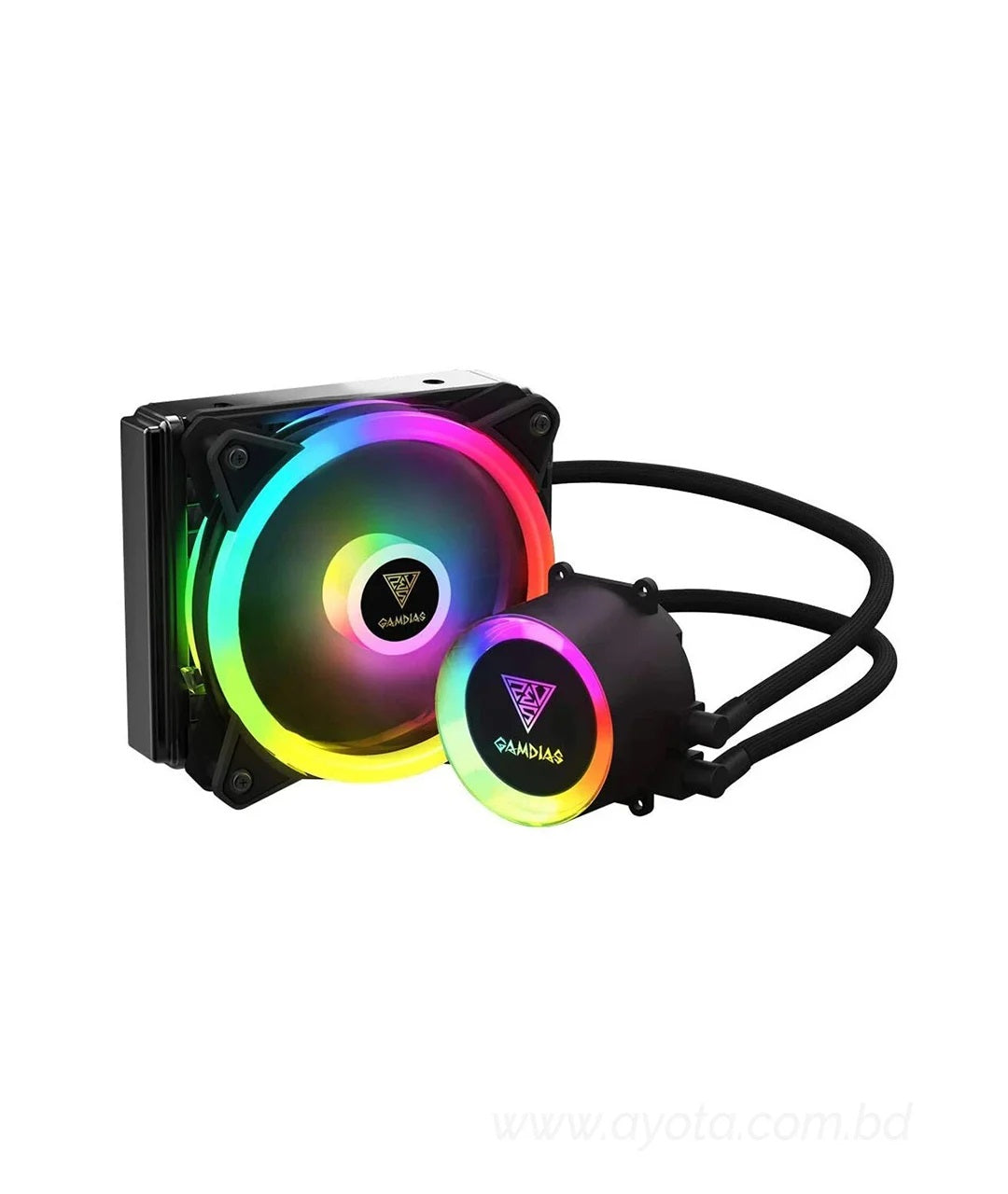 Gamdias Copper Base Plate CHIONE E2-120 Lite RGB Liquid CPU Cooler