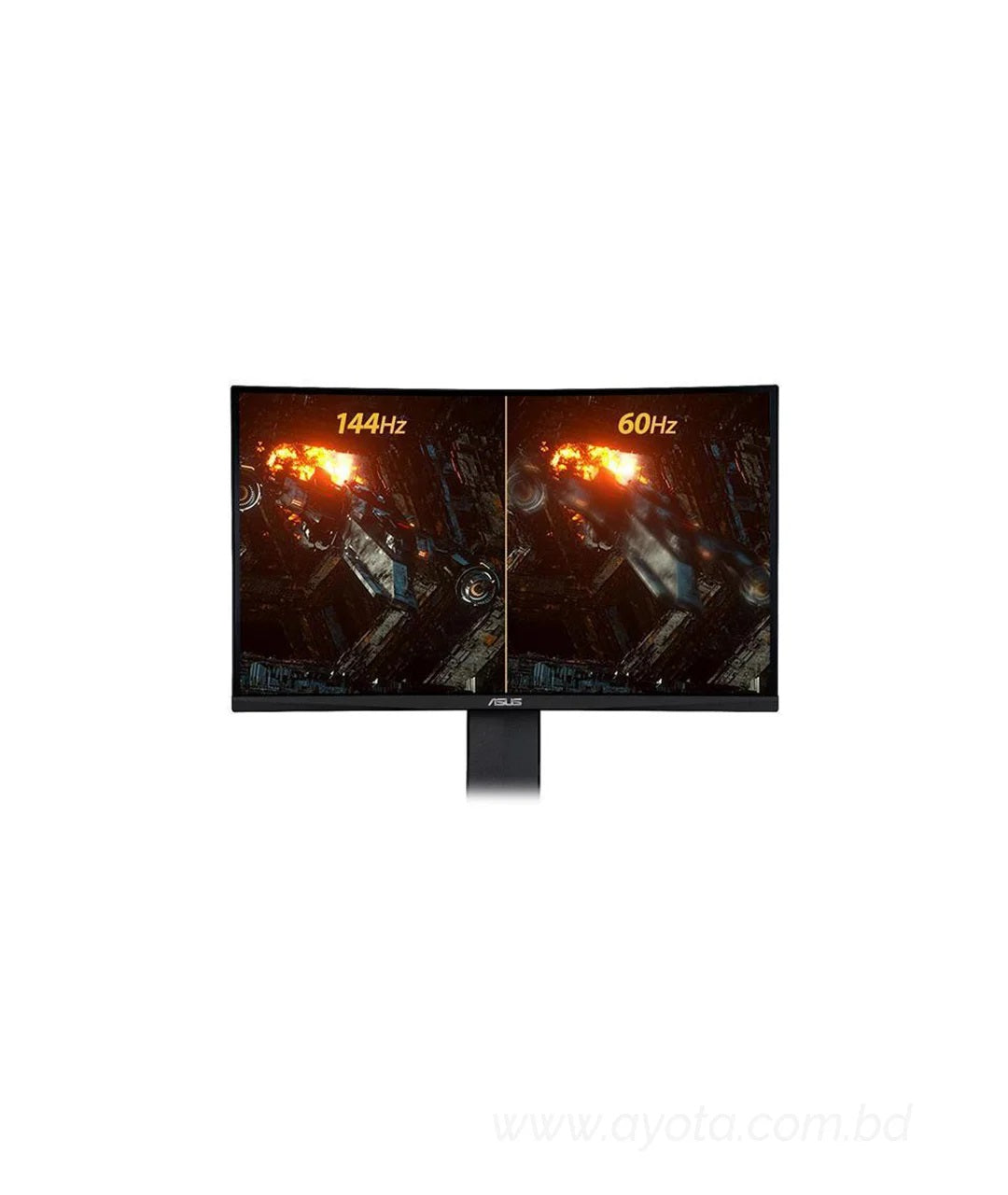 ASUS TUF Gaming VG24VQ 24" Full HD 1920 x 1080 1ms MPRT 144Hz 2 x HDMI, DisplayPort AMD FreeSync Asus Eye Care with Ultra Low-Blue Light & Flicker-Free Backlit LED Curved