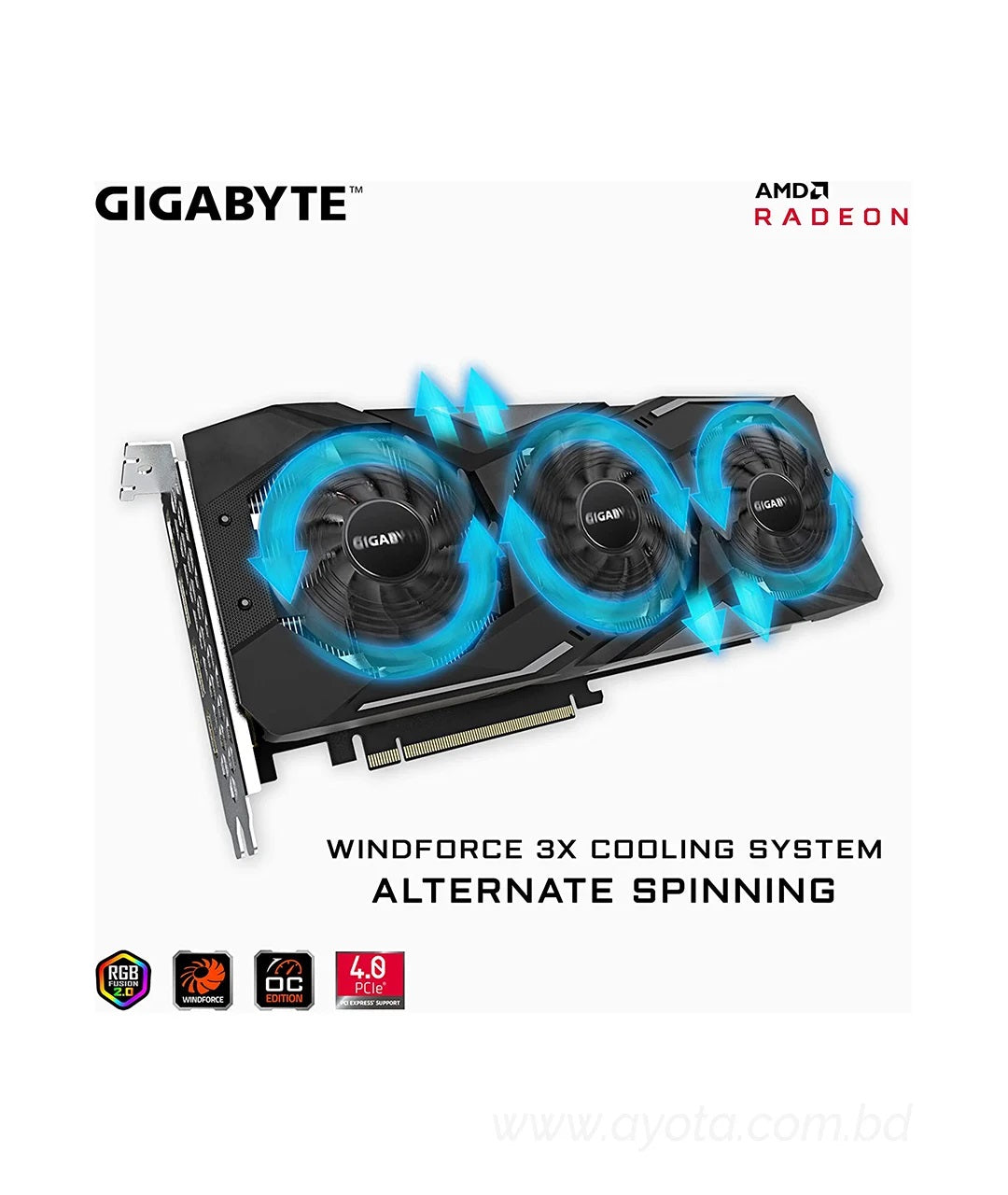 GIGABYTE Radeon RX 5700 GAMING OC 8G Graphics Card, PCIe 4.0, 8GB 256-Bit GDDR6, GV-R57GAMING OC-8GD Video Card