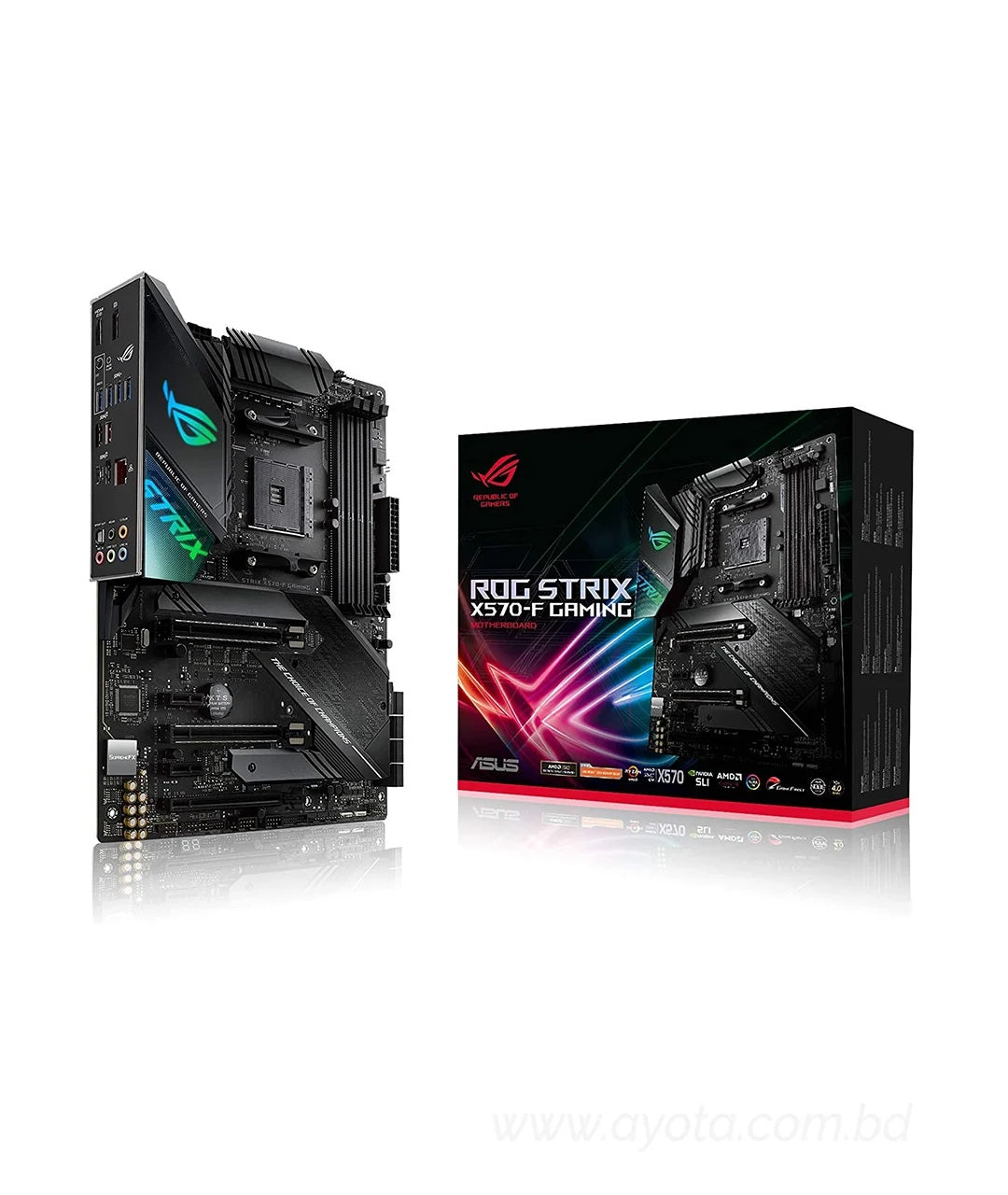 ASUS AMD AM4 ROG Strix X570-F Gaming ATX Motherboard with PCIe 4.0, Dual M.2, SATA 6Gb/s, USB 3.2 Gen 2