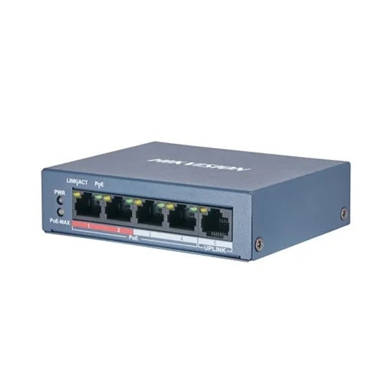 Hikvision DS-3E0105P-E/M(B) 4 Port Fast Ethernet Unmanaged POE Switch-price in bd