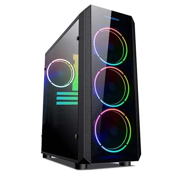 TRENDSONIC MARS MAR01A TG MID TOWER ATX CASE W/ 4X12CM RGB FAN