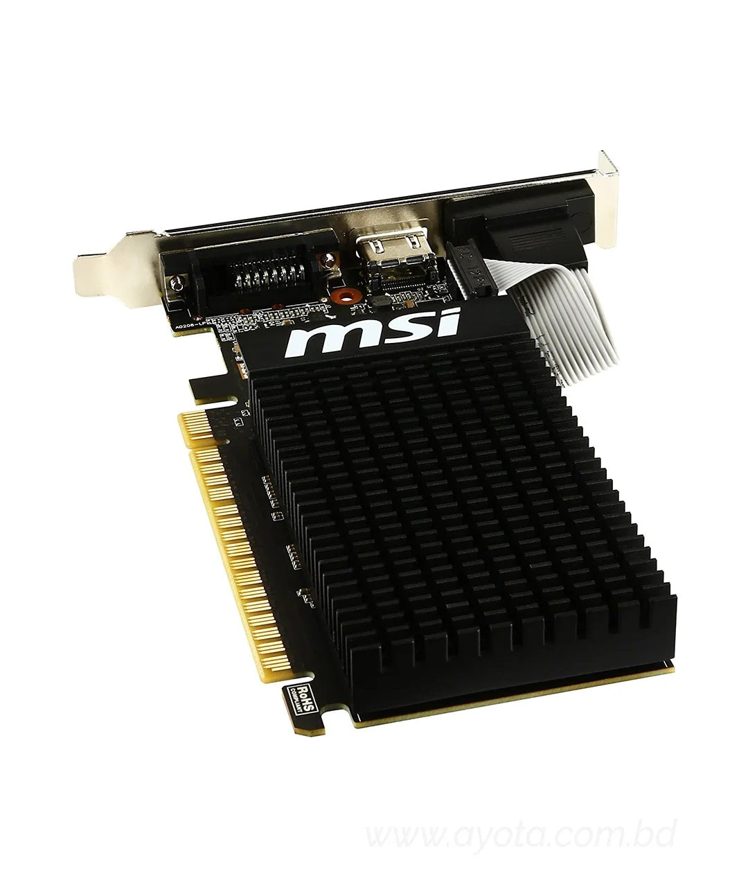 MSI GAMING GeForce GT 710 2GB GDRR3 64-bit HDCP Support DirectX 12 OpenGL 4.5 Heat Sink Low Profile Graphics Card (GT 710 2GD3H LP)