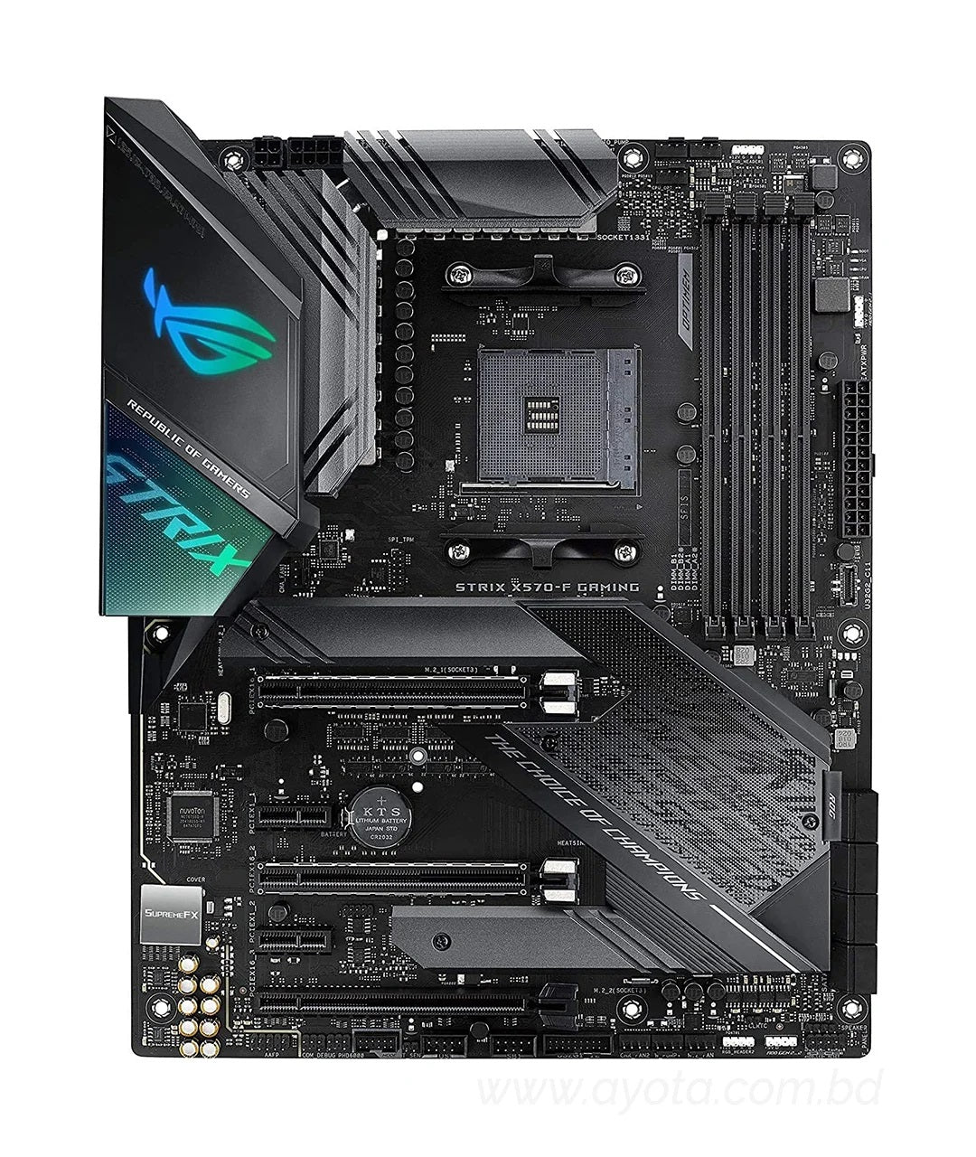 ASUS AMD AM4 ROG Strix X570-F Gaming ATX Motherboard with PCIe 4.0, Dual M.2, SATA 6Gb/s, USB 3.2 Gen 2