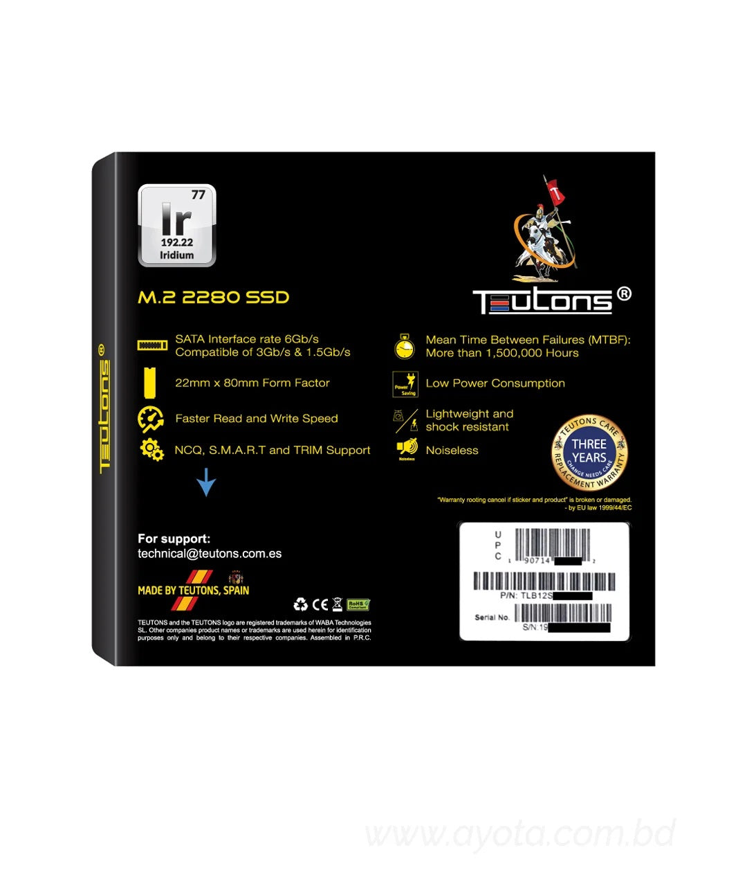 TEUTONS IRIDIUM 256GB 2280 M.2 SSD-BEST PRICE IN BD