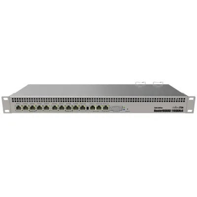 Mikrotik CCR1016-12G 1U rackmount, 12x Gigabit Ethernet, LCD, 16 cores x 1.2GHz CPU, 2GB RAM, 17.8mpps fastpath, Up to 12Gbit/s throughput, RouterOS L6, Dual PSU