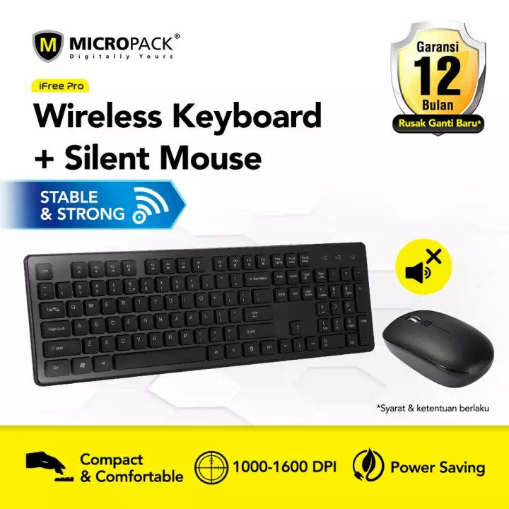 MICROPACK KM-236W Wireless Ifree Pro Keyboard and Mouse-Best Price In BD    
