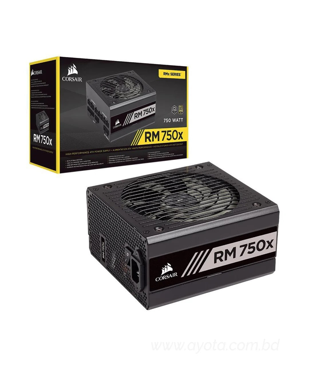 Corsair RM750X 750 Watt 80 Plus Gold Certified Fully Modular Power Supply-Best Price In BD   