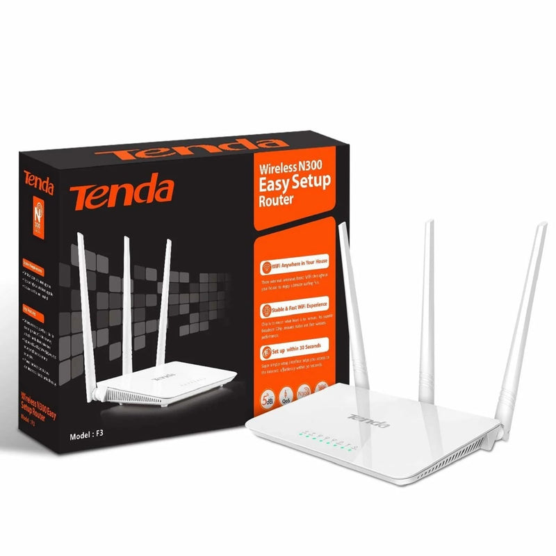 Tenda F3 300mbps 3 Antennas Router-best price in bd