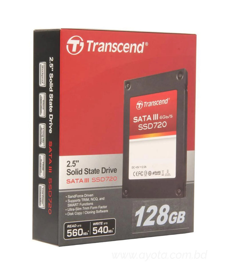Transcend TS128GSSD720 128GB 2.5 SATA III MLC Internal Solid State Drive (SSD)-Best Price In BD