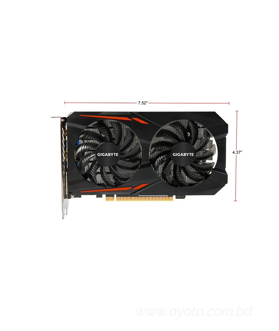 GIGABYTE GeForce GTX 1050 Ti DirectX 12 GV-N105TOC-4GD 4GB 128-Bit GDDR5 PCI Express 3.0 x16 ATX Video Cards