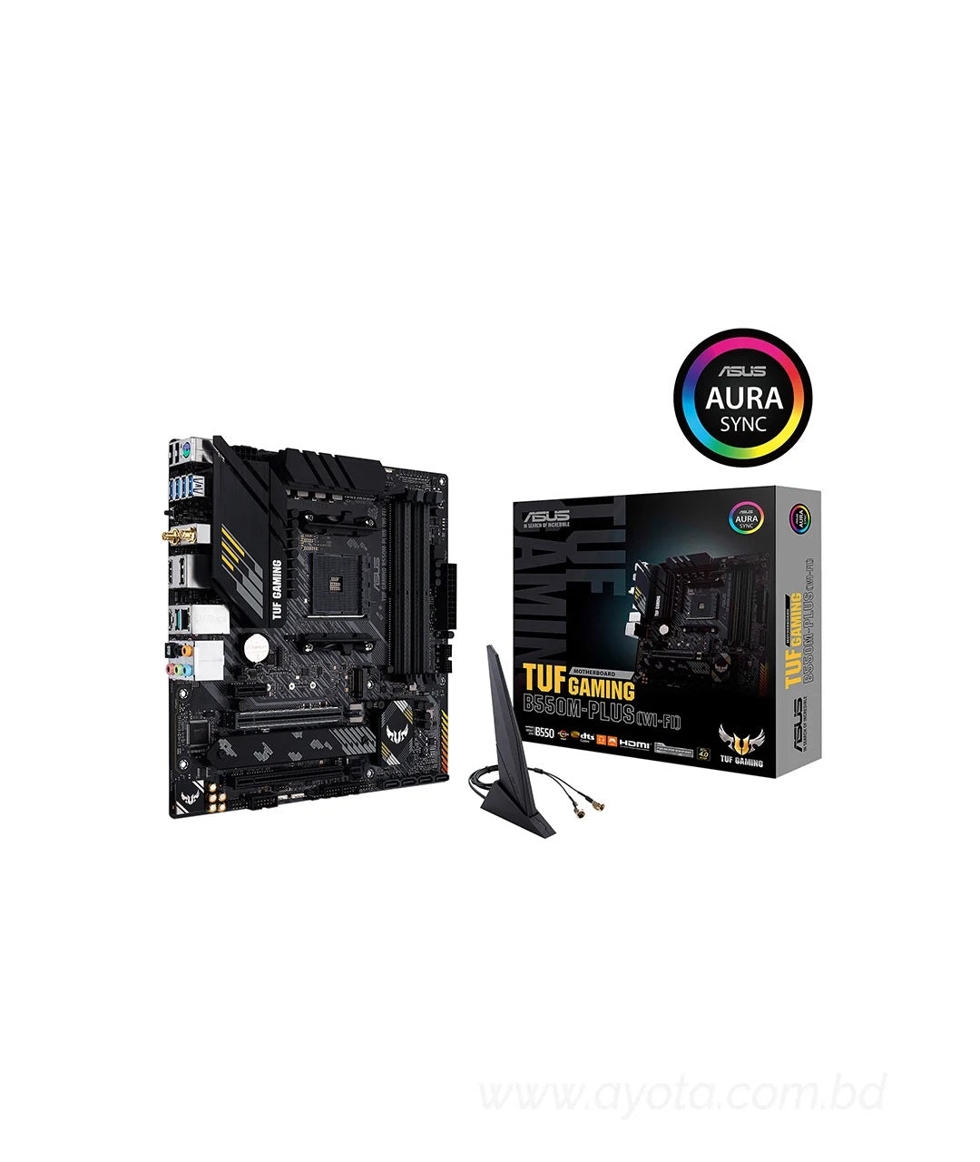 ASUS TUF GAMING B550M-PLUS (Wi-Fi) AMD AM4 (3rd Gen Ryzen) Micro ATX Gaming Motherboard