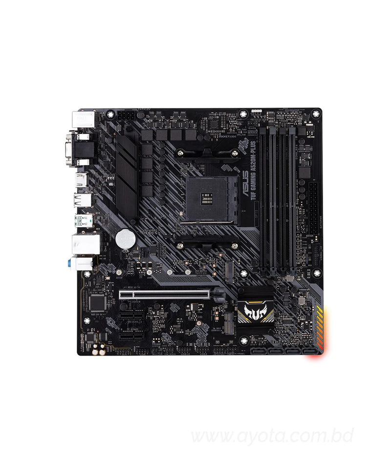 ASUS TUF GAMING A520M-PLUS - Motherboard - micro ATX - Socket AM4 - AMD A520 - USB 3.2 Gen 1, USB 3.2 Gen 2 - Gigabit LA