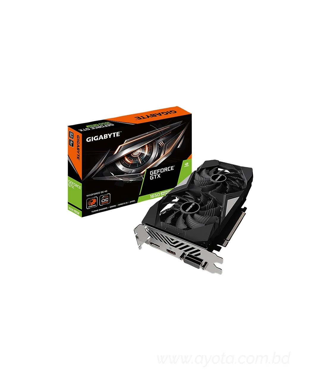 GIGABYTE Nvidia GeForce® GTX 1650 Super™ WINDFORCE OC 4GB GDDR6 Graphic Card (GV-N165SWF2OC-4GD)