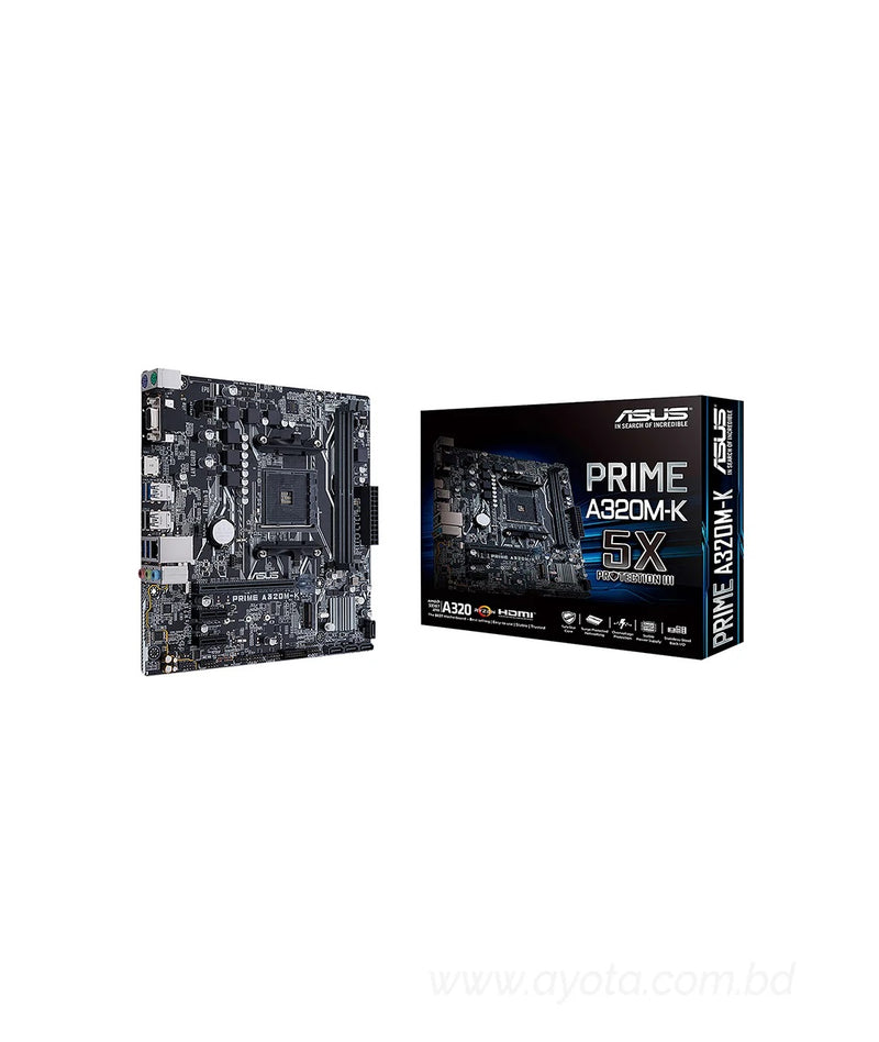 ASUS Prime A320M-K AMD Ryzen AM4 DDR4 HDMI VGA M.2 Micro-ATX A320 Motherboard