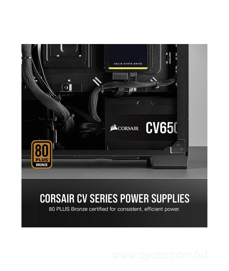 CORSAIR CV Series CV650 CP-9020211-NA 650W ATX12V 80 PLUS BRONZE Certified Non-Modular Power Supply