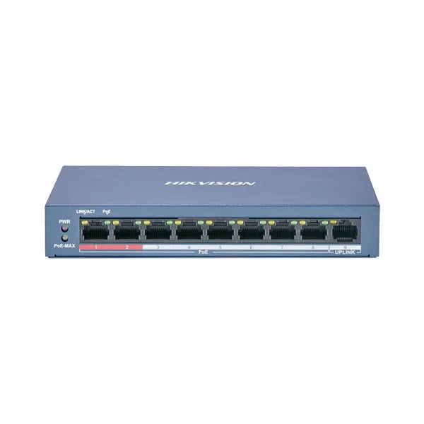 Hikvision DS-3E0109P-E/M(B) 8 Port Fast Ethernet Unmanaged POE Switch-price in bd