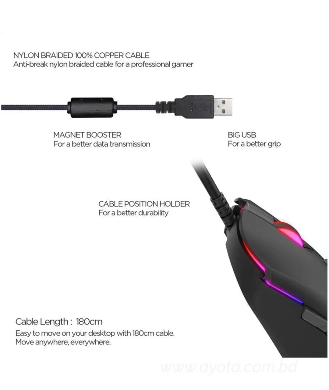 Fantech Macro RGB Gaming X17 Blake Mouse