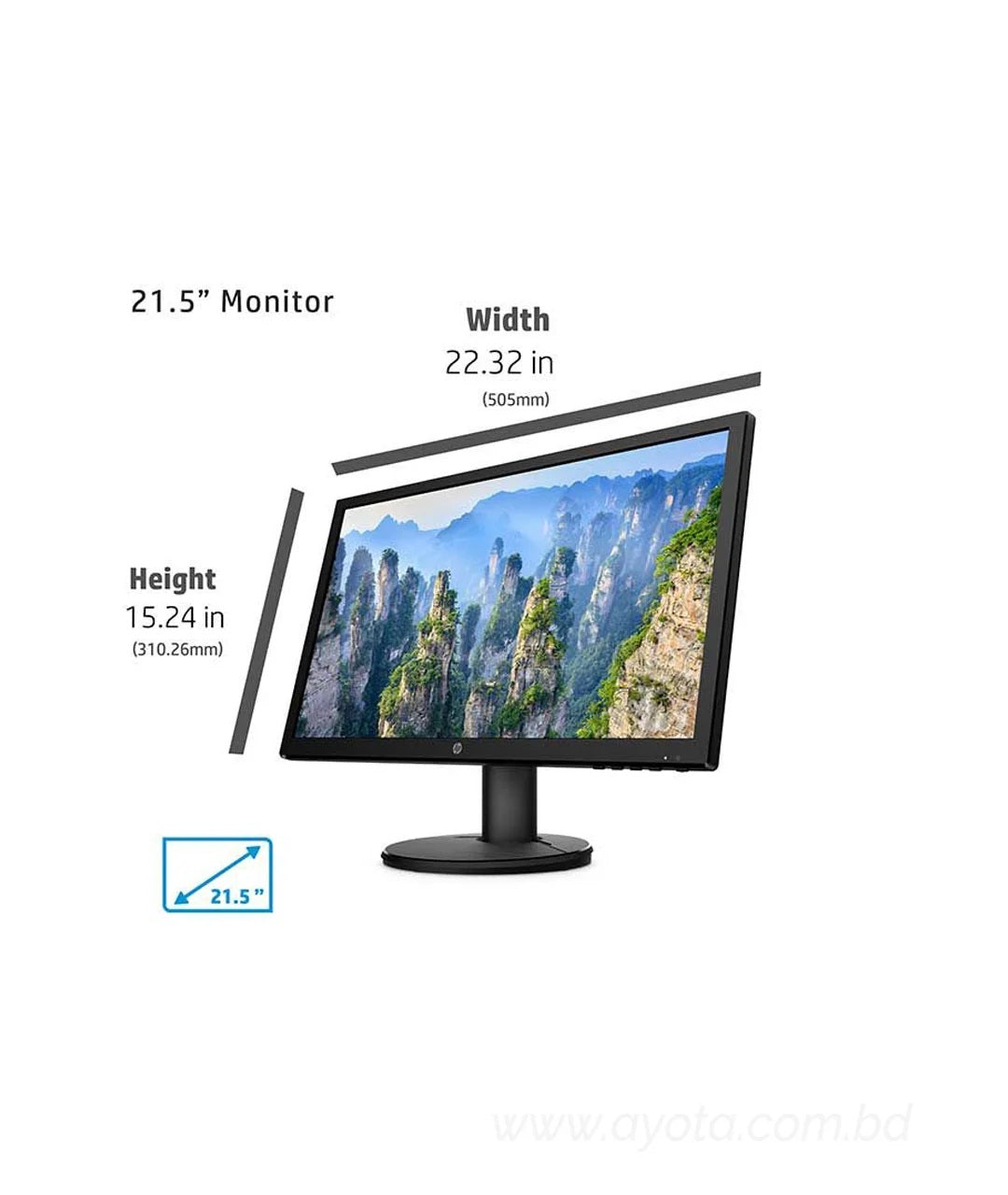 HP V22 21.5'' LED Full HD Monitor-Best Price In BD