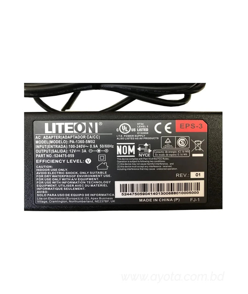 Liteon PA-1320-01C-ROHS MOTOROLA DCX/DSR AC Adapter for DVR & NVR-Best Price In BD