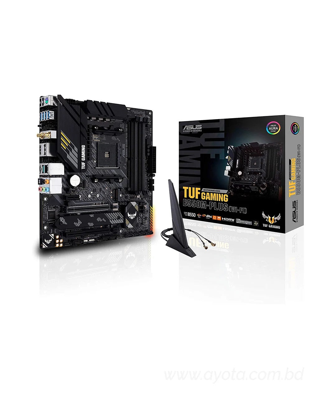 ASUS TUF GAMING B550M-PLUS AMD AM4 (3rd Gen Ryzen) Micro ATX Gaming Motherboard