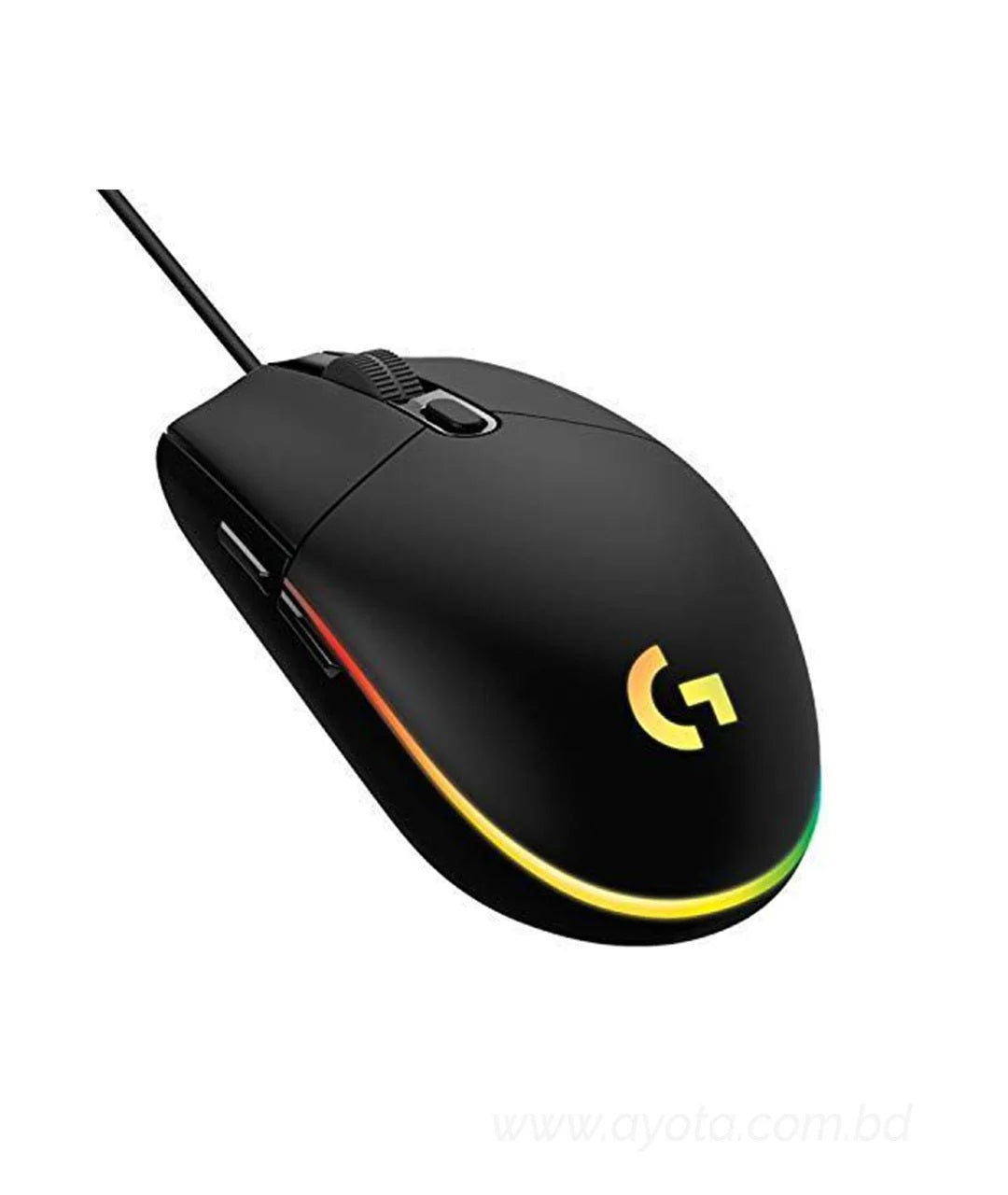 Logitech G 102 Prodigy Optical Gaming mouse with 16.8m LED colors, Built-in Storage Capability for PC/Mac