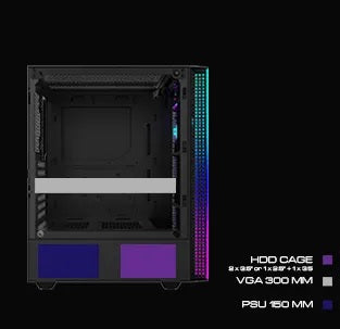 GAMDIAS Mars E1 Mid-Tower RGB Desktop Casing