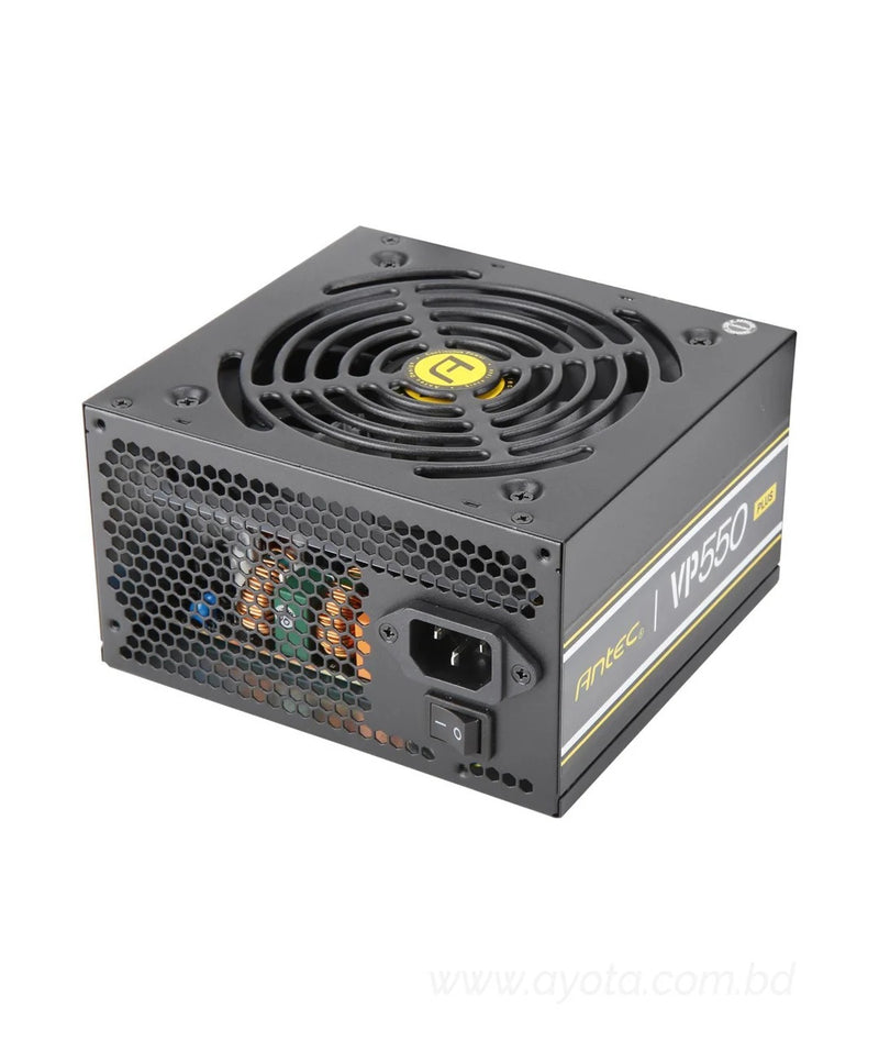 Antec Value Power Series VP550P Plus, 550W Non-Modular, 80 PLUS Certified, Thermal Manager, CircuitShield Protection, 120mm Silent Fan with 3-Year Warranty