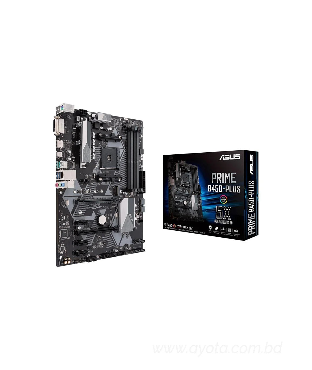 ASUS PRIME B450-PLUS AM4 AMD B450 SATA 6Gb/s ATX AMD Motherboard