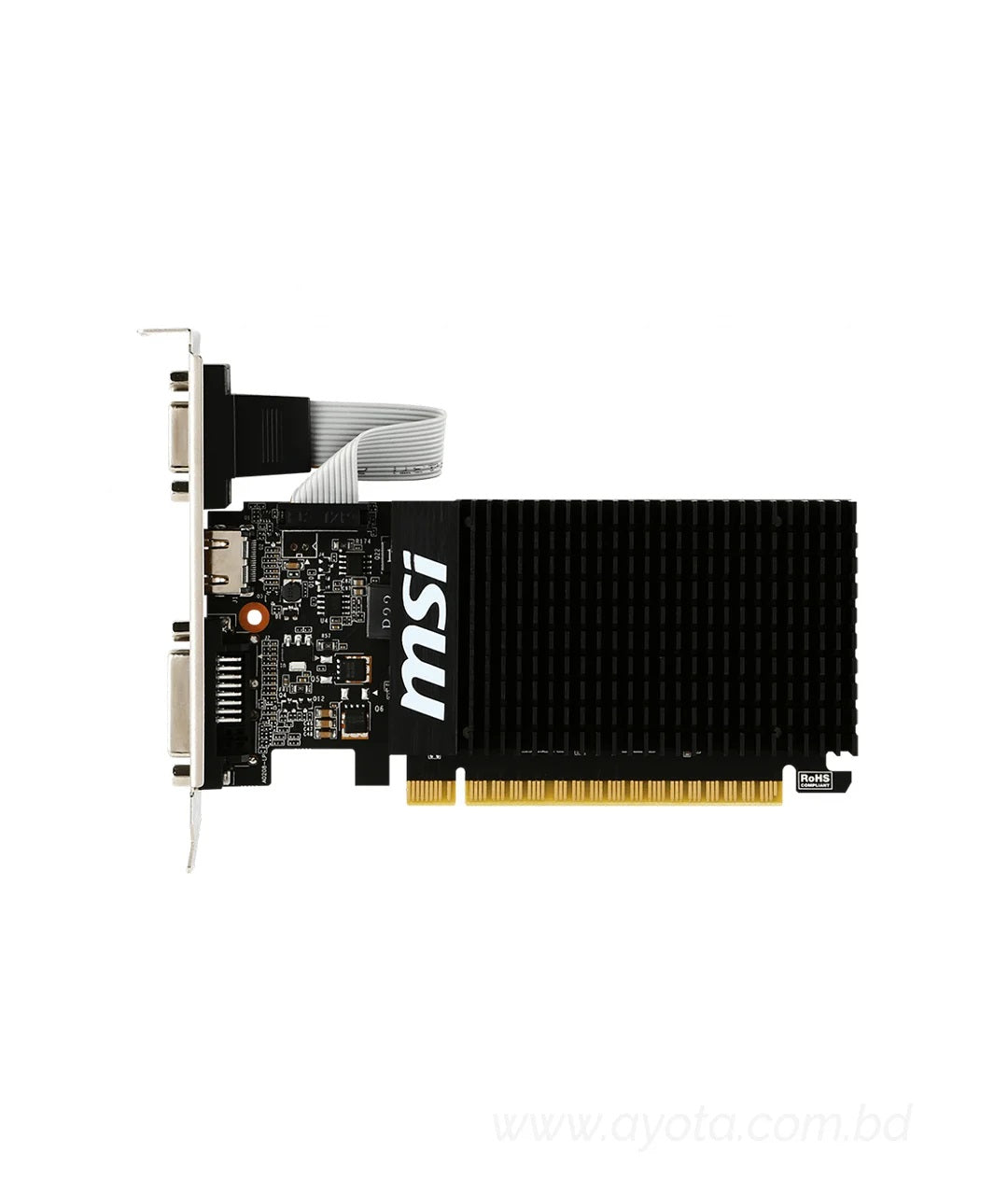 MSI GAMING GeForce GT 710 2GB GDRR3 64-bit HDCP Support DirectX 12 OpenGL 4.5 Heat Sink Low Profile Graphics Card (GT 710 2GD3H LP)