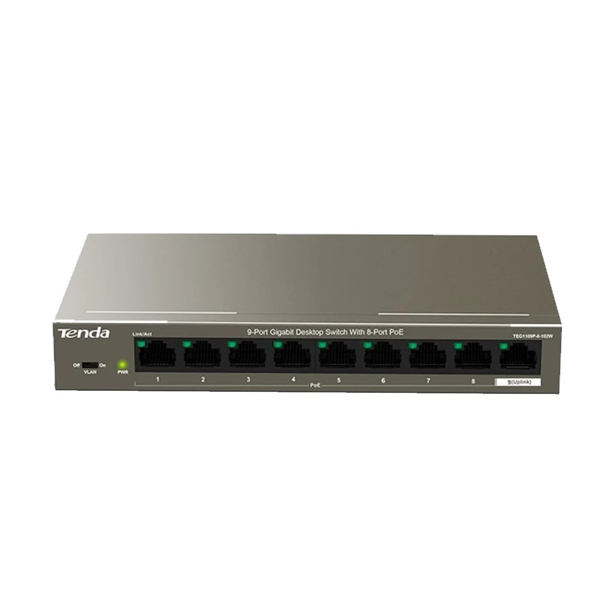 Tenda TEG1109P 9 Port (8-Port PoE) 10/100Mbps Gigabit Desktop Switch-best price in bd