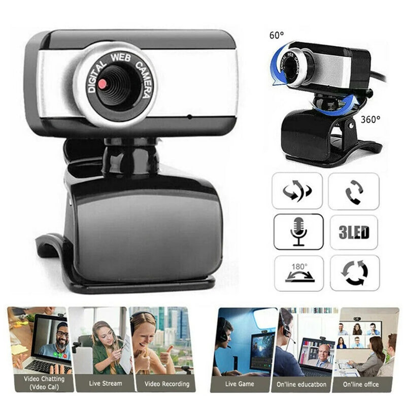 HD Web Camera Cam Digital Webcam Camera USB2.0 CMOS With Microphone For PC Laptop