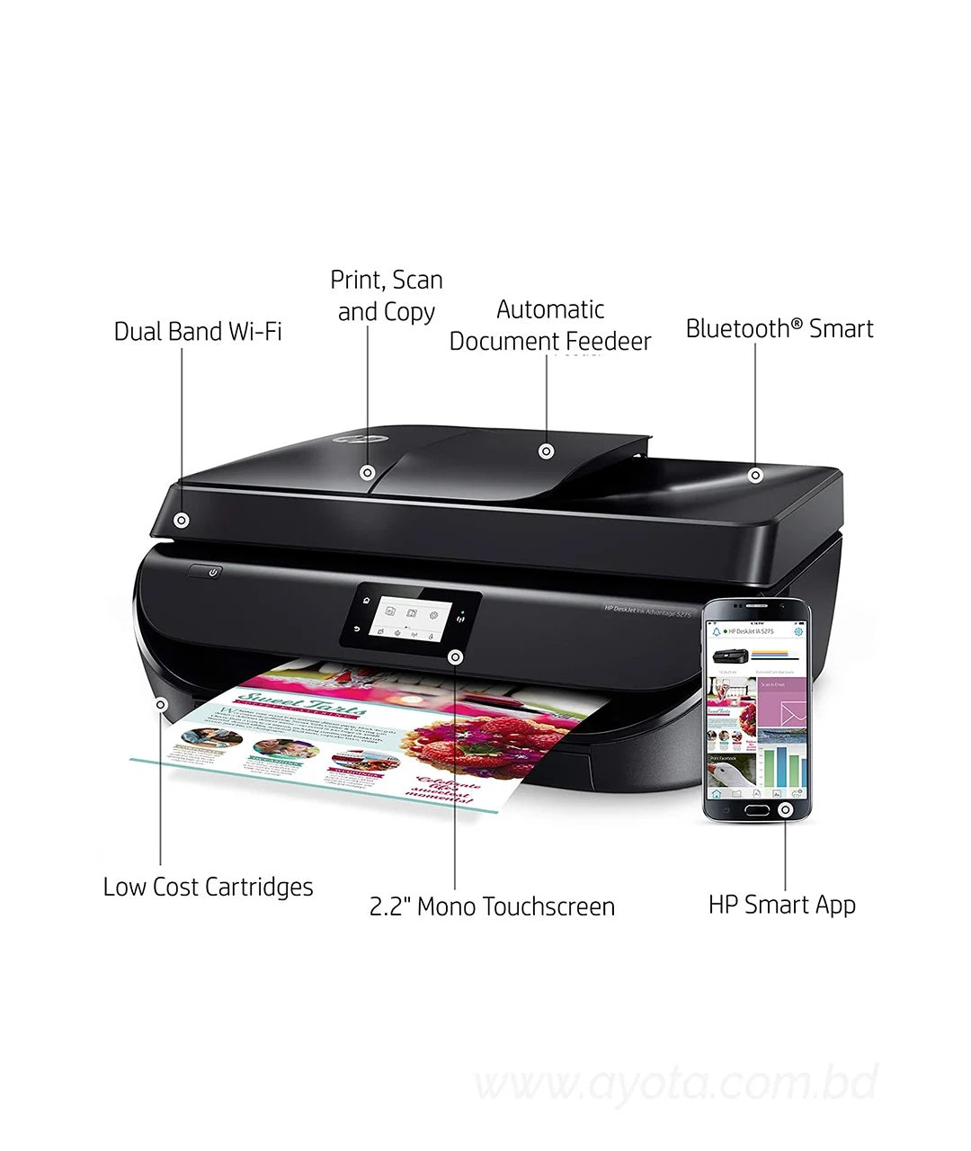 HP DeskJet Ink Advantage 5275 All-In-One Printer