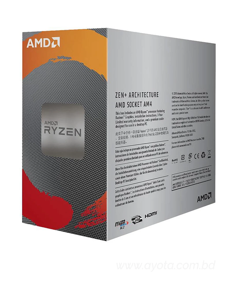 AMD Ryzen 3 3200G Processor with Radeon RX Vega 8 Graphics-Best Price In BD