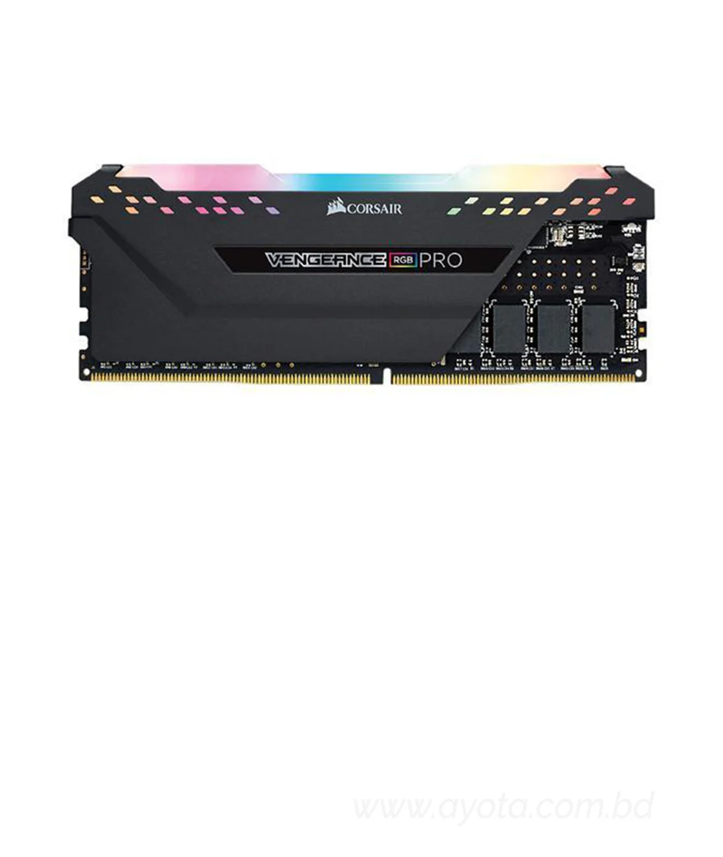 CORSAIR VENGEANCE® RGB PRO 8GB (1 x 8GB) DDR4 DRAM 3200MHz C16 Memory Kit — Black