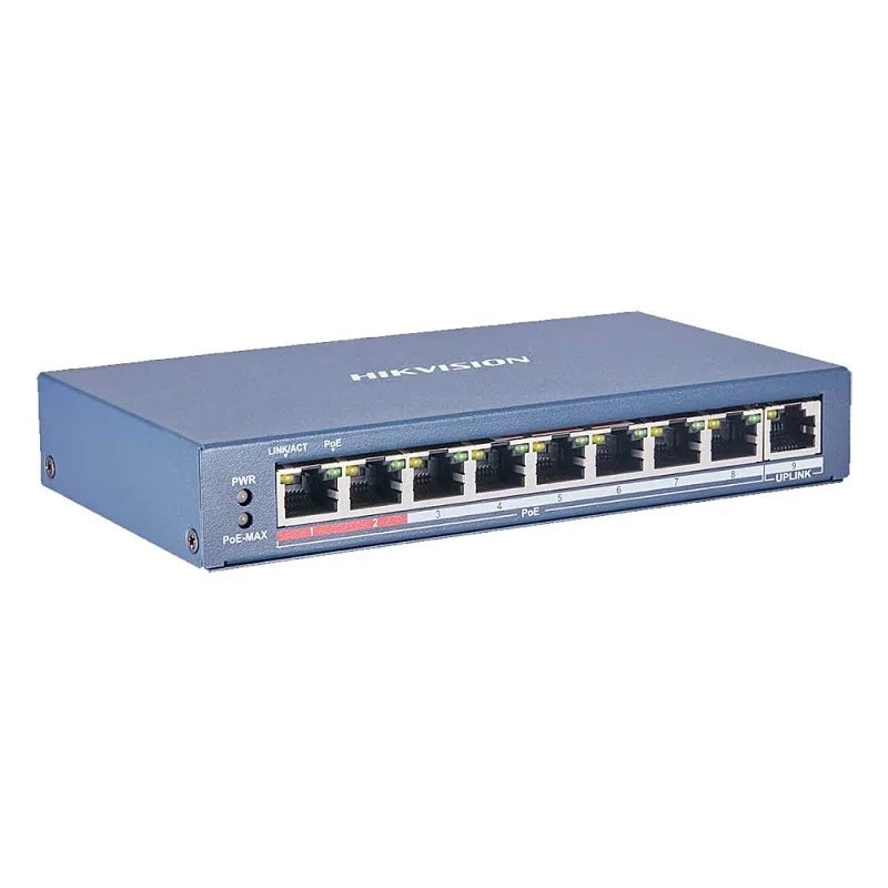 Hikvision DS-3E0109P-E/M(B) 8 Port Fast Ethernet Unmanaged POE Switch-price in bd