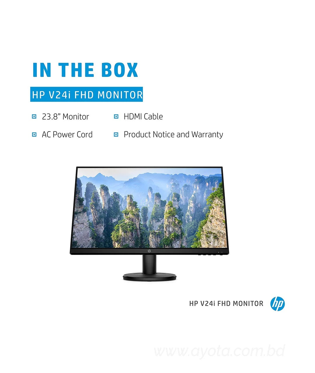 HP V24i 24'' Full HD IPS Monitor-Best Price In BD