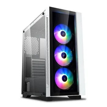 DEEP COOL MATREXX 55 V3 ADD-RGB 3F WH PC case E-ATX Supported,Motherboard or Button Control of SYNC of Addressable RGB Devices of Any Brands 3x120mm ADD-RGB Fans Pre-Installed -White Color