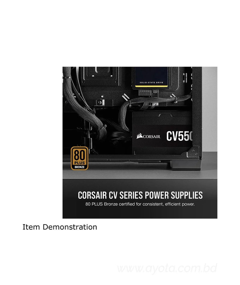 CORSAIR CV Series CV550 CP-9020210-NA 550W ATX12V 80 PLUS BRONZE Certified Non-Modular Power Supply