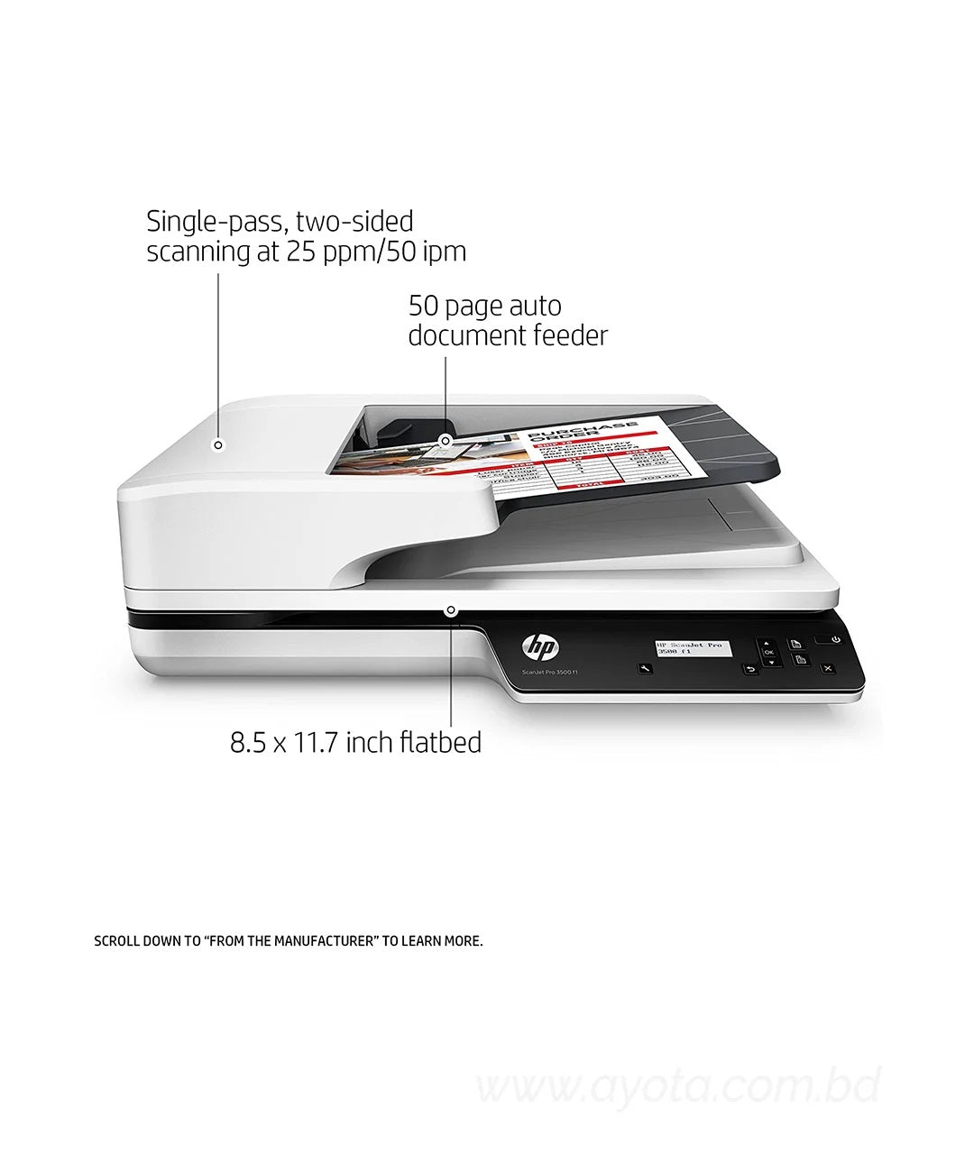 HP ScanJet Pro 3500 f1 Flatbed Scanner-Best Price In BD