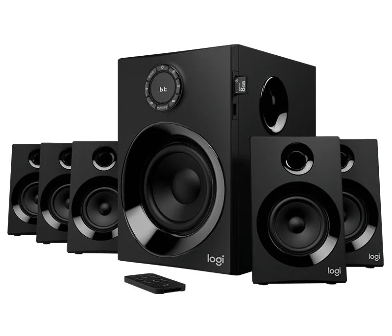 Logitech Z607 5.1 Surround Sound Speaker System with Bluetooth (Black)